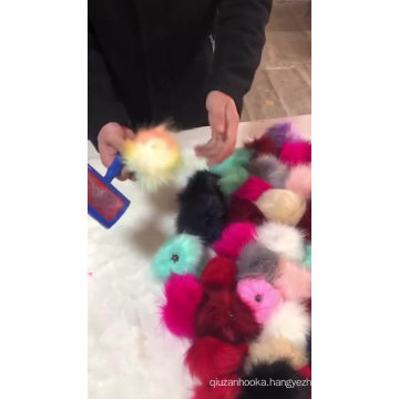 China Manufacturer Wholesale Custom Christmas Cute Large Artifical Fake Fox Fur Ball Faux Fur Pom Pom